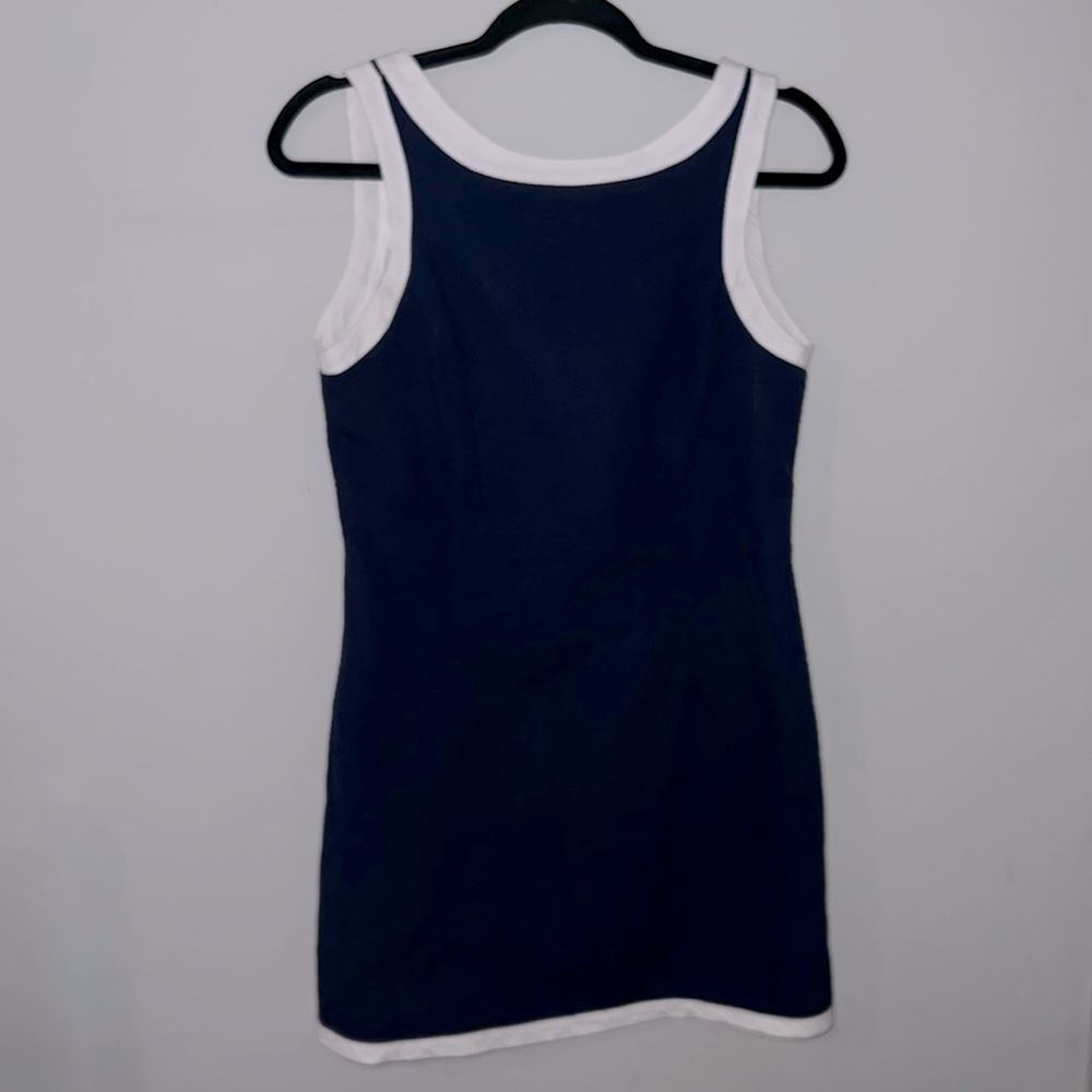 Lauren James Navy Seersucker Harper Dress